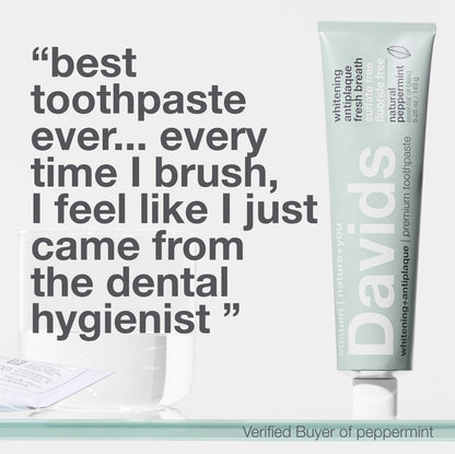 Davids Natural Whitening Toothpaste Fluoride Free Peppermint 5.25 oz - view 5