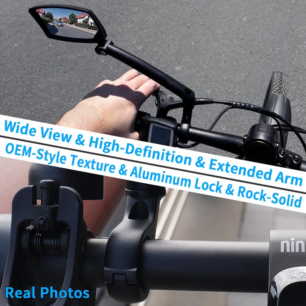 BriskMore Left Handlebar Bike Mirror, Foldable, 360 Degree Adjustable - view 4