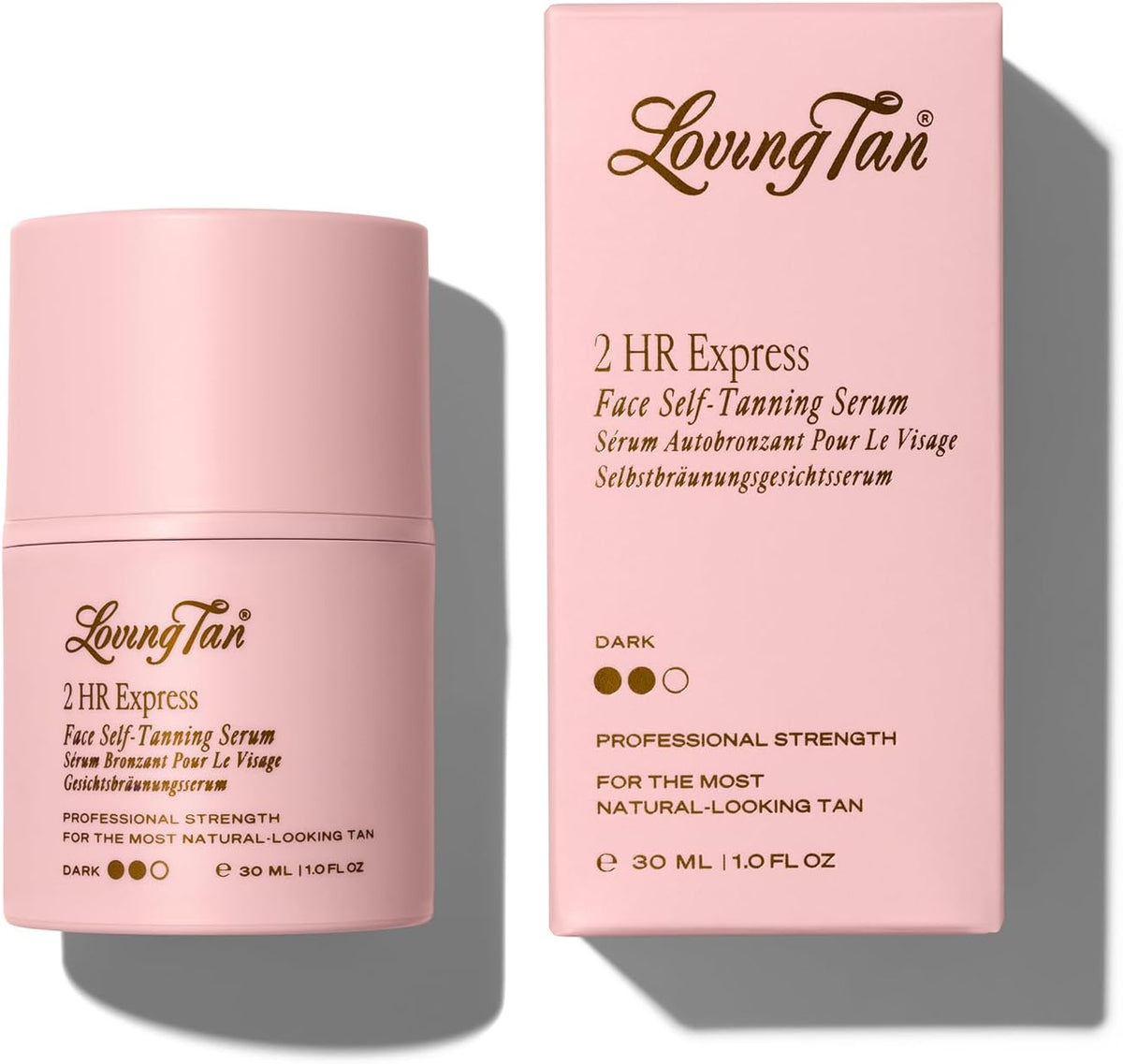 Loving Tan 2 Hr Express Face Tanning Serum, Dark, 1 fl oz (30 ml)