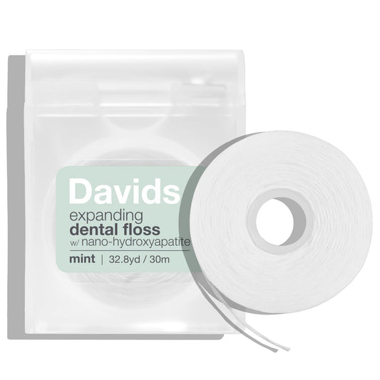 Davids Expanding Dental Floss and Refill, Cocoa Butter Mint, 66 Yards (60 m)