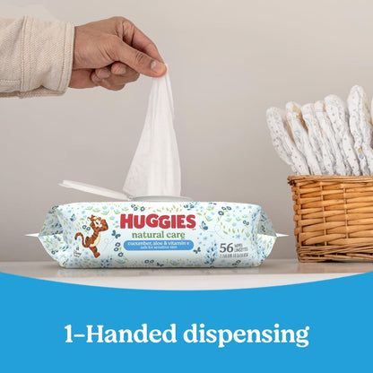 Huggies Natural Care Cucumber, Aloe and Vitamin E Baby Wipes, Scented, 560 Wipes - view 5