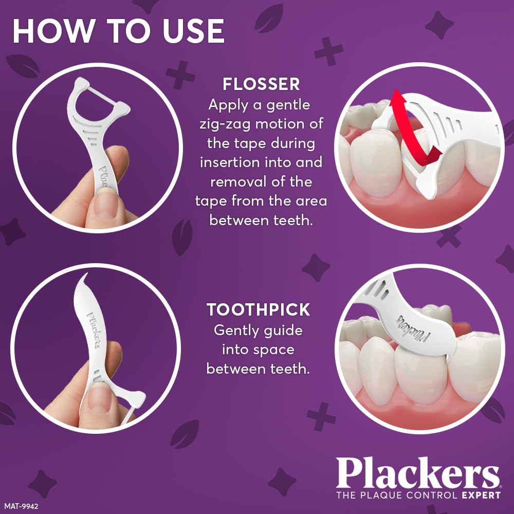 Plackers Eco Sensitive Floss Picks, Cool Mint, 30 Count - view 4