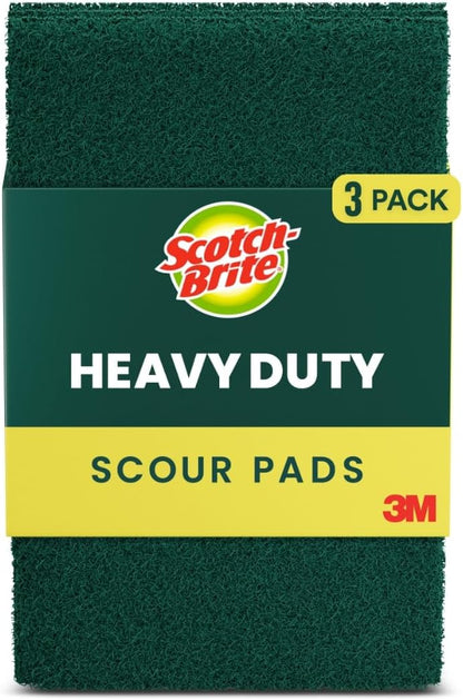 Scotch-Brite Heavy Duty Scouring Pads, Pack of 3