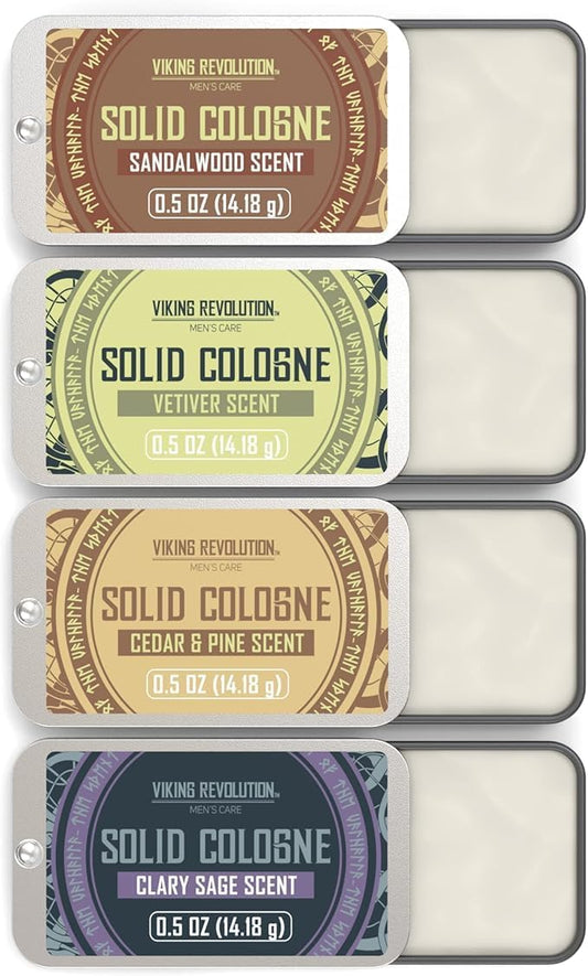 Viking Revolution Solid Cologne Set Variety 1, 4 x 0.5 oz