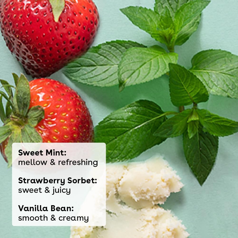 eos Organic Lip Balm Trio, Vanilla Bean, Sweet Mint, Strawberry Sorbet, 4 g x 3 - view 2