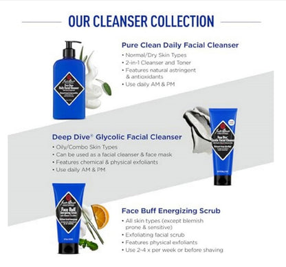 Jack Black Pure Clean Daily Facial Cleanser for Men, 6 Fl Oz (180 ml) - view 4