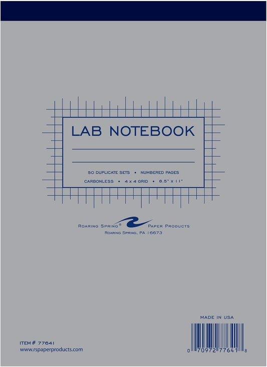 Roaring Spring Top Bound Science Lab Notebook, Graph Ruled, 50 Sets
