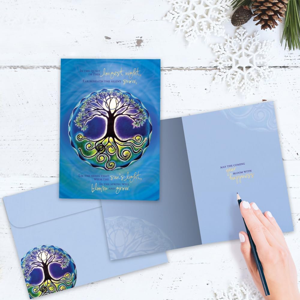 Tree-Free Greetings Winter Solstice Cards, Longest Night Mandala, 10 Pack - view 2