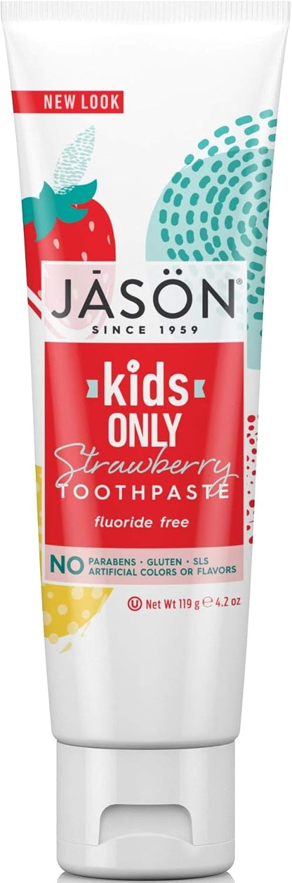 Jason Kids Only Natural Toothpaste, Strawberry, 4.2 oz (119 g) - view 2