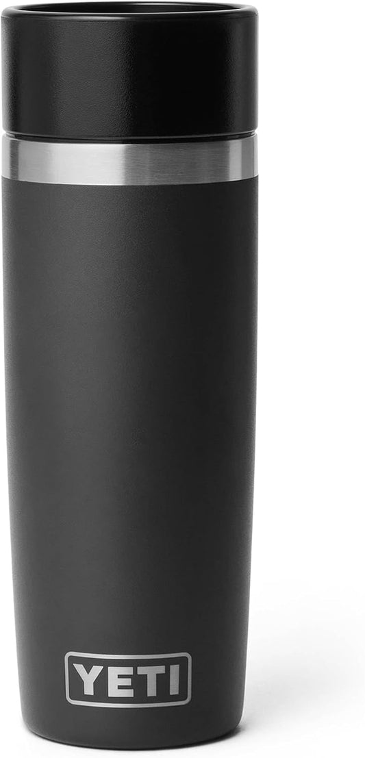 YETI Rambler 16 oz Travel Bottle, Black, Leakproof Commuter Cap