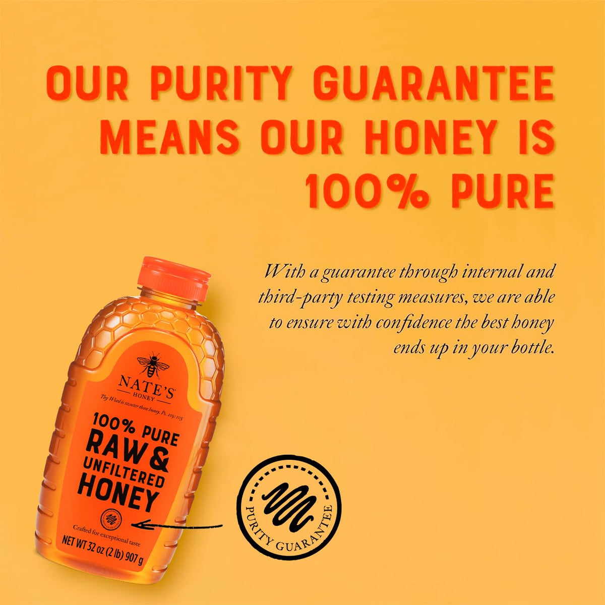 Nature Nate's 100% Pure Raw and Unfiltered Honey 32 oz (907 g) - view 6