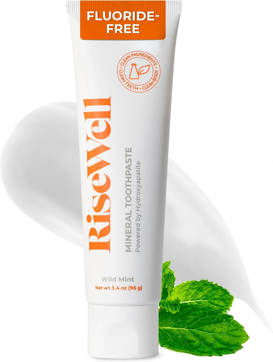RiseWell Hydroxyapatite Toothpaste Wild Mint Travel Size 3.4 oz