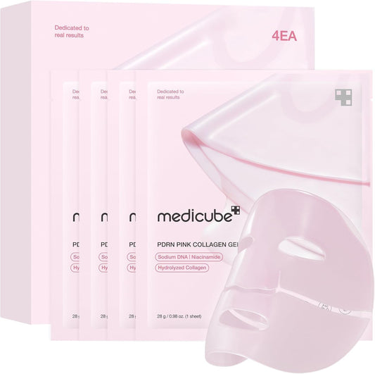 medicube Jelly Gel Mask with Salmon DNA PDRN Pink Collagen 4 Count