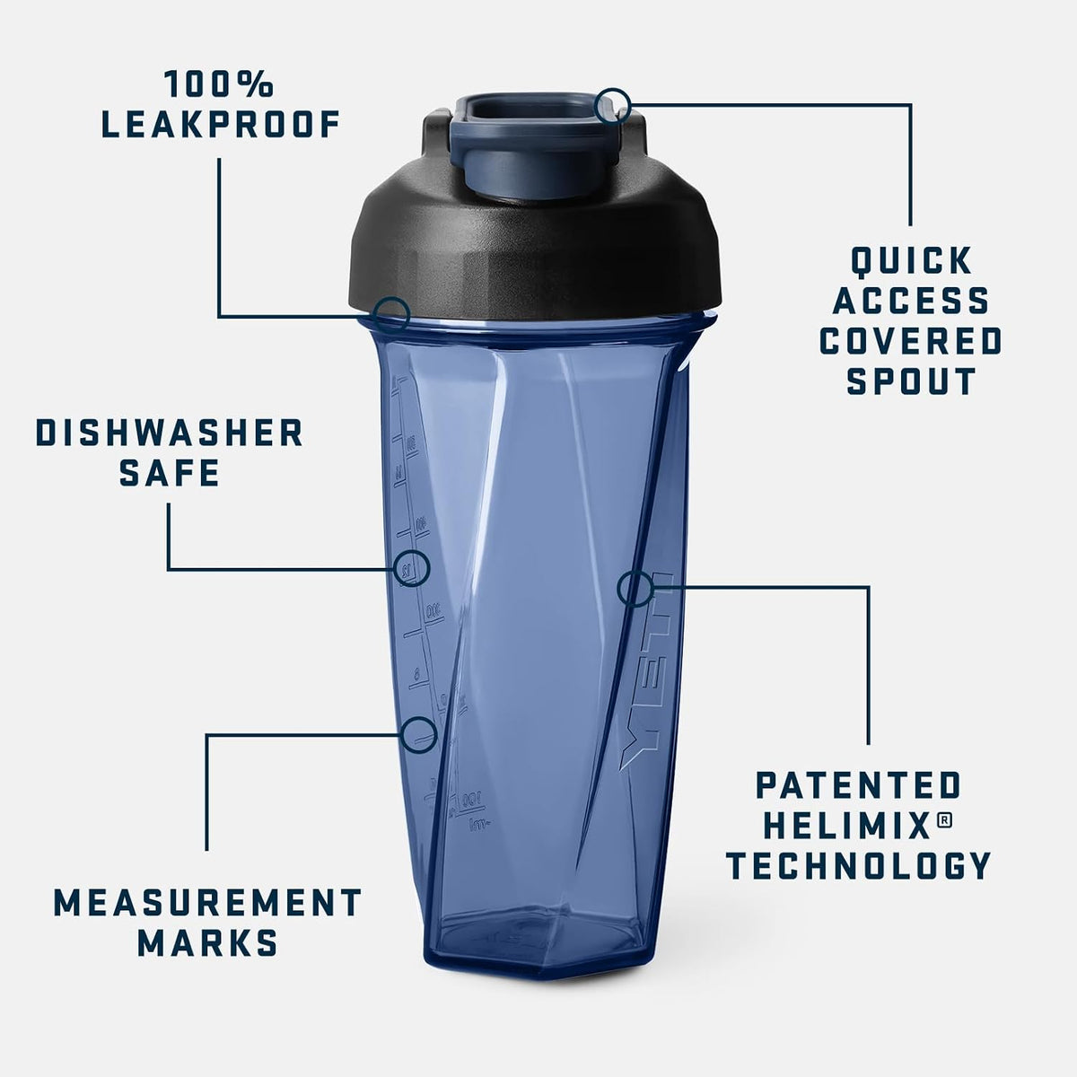 YETI Yonder 27 oz (737 ml) Leakproof Shaker Bottle in Navy - view 4