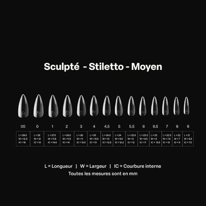 Après Gel-X Sculpted Stiletto Medium Nail Tips Box, 280 Count - view 4