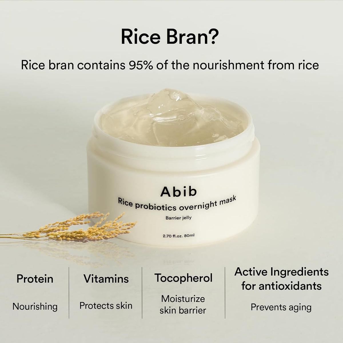 Abib Rice Probiotics Overnight Mask Barrier Jelly, 2.7 fl oz - view 4