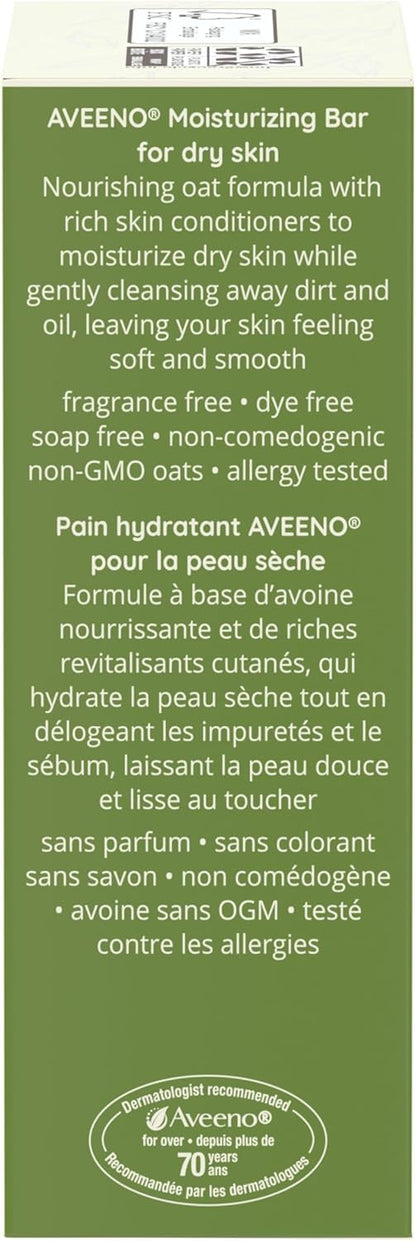 Aveeno Gentle Moisturizing Bar with Oat, Fragrance-Free, 3.5 oz, Pack of 4 - view 4