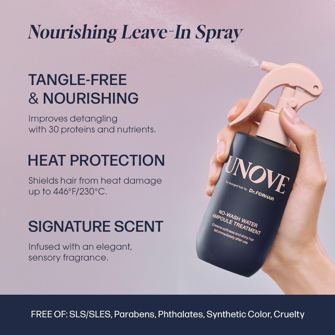 UNOVE No-Wash Water Ampoule Hair Treatment 200ml (6.8 fl oz) - view 2