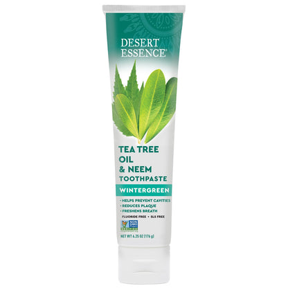 Desert Essence Natural Tea Tree Oil and Neem Toothpaste 6.25 oz (176 g) - view 3