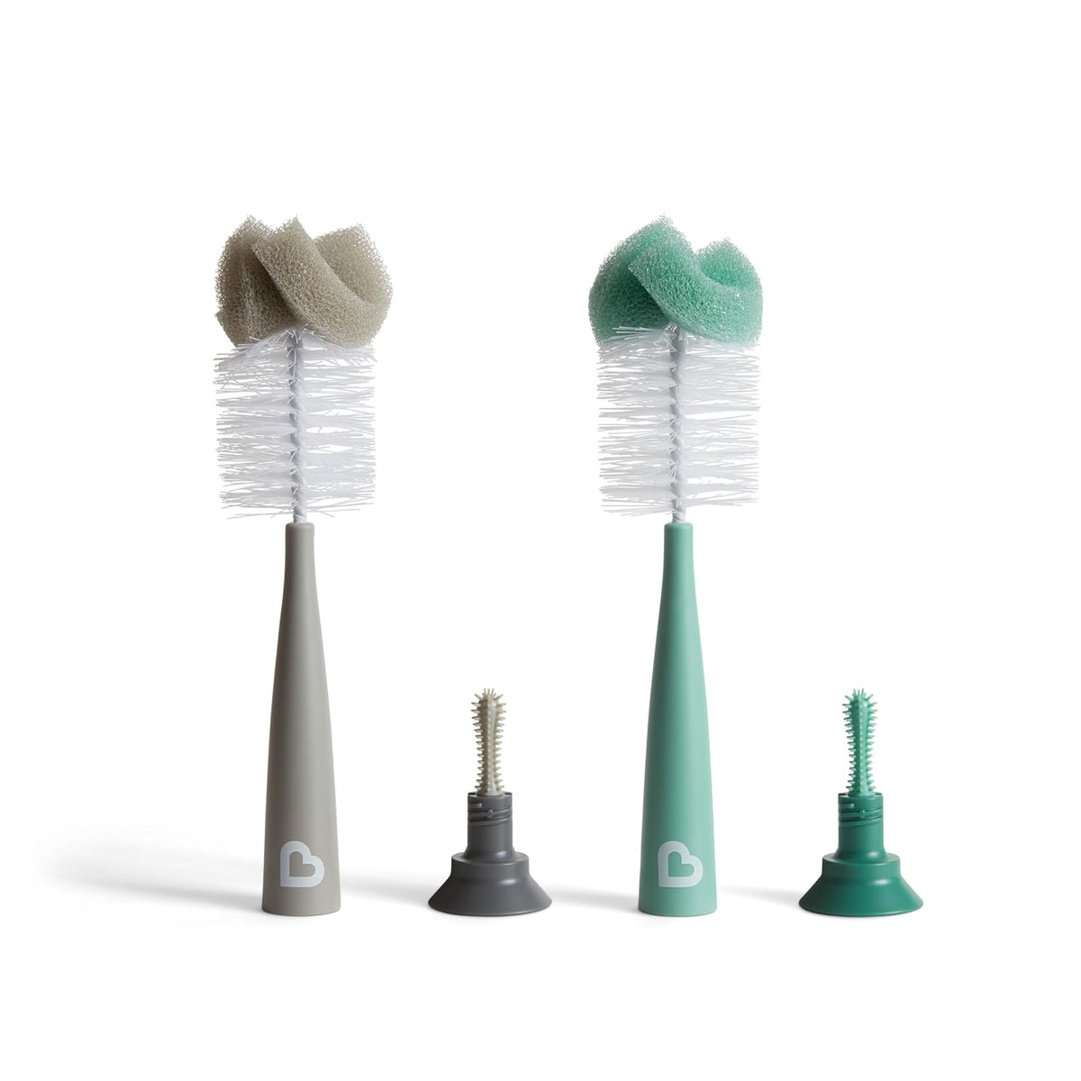 Munchkin Sponge Bottle Brush, Grey and Sage, 2 Count - view 2
