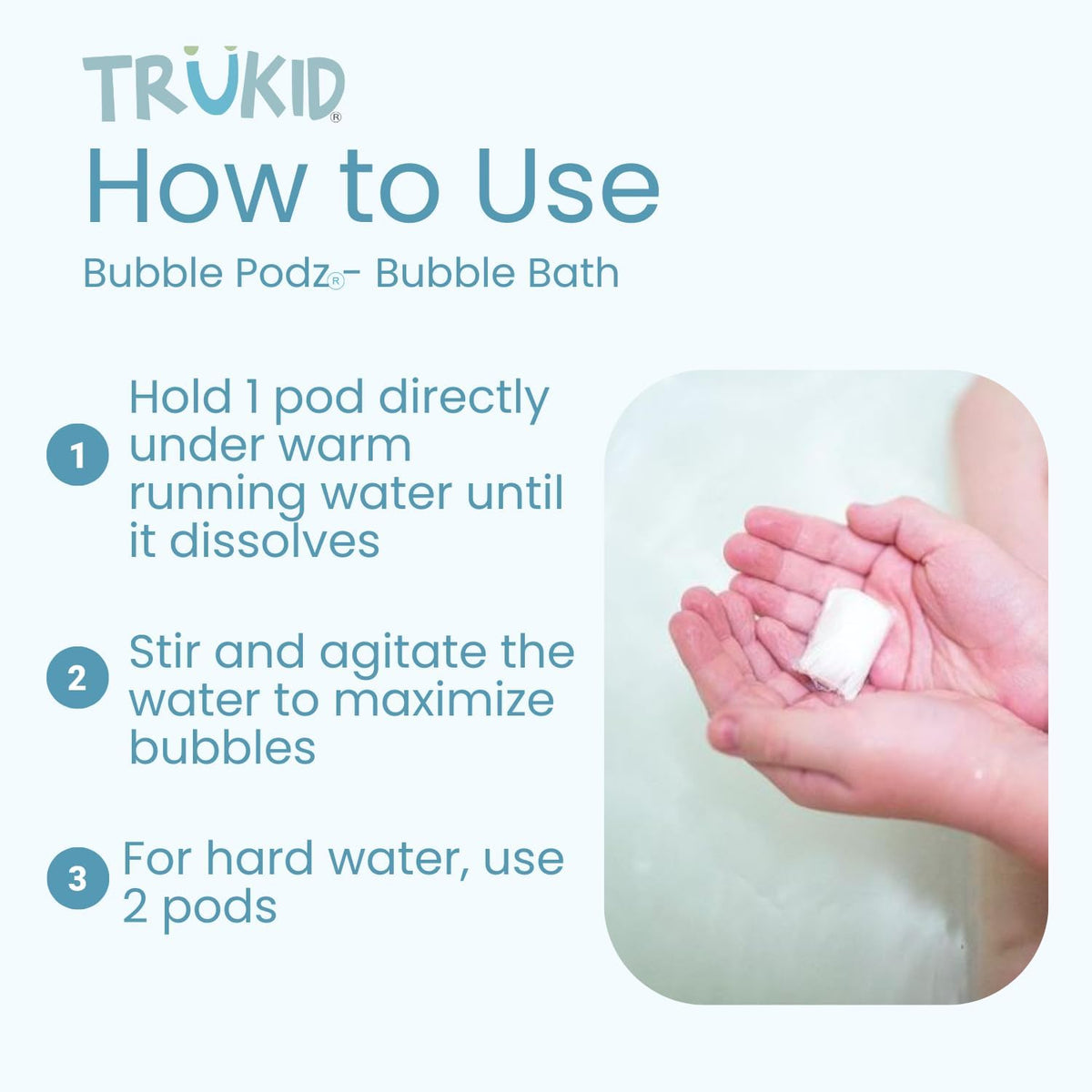 TruKid Bubble Podz Bubble Bath for Kids, Lavender, 24 Pods - view 4