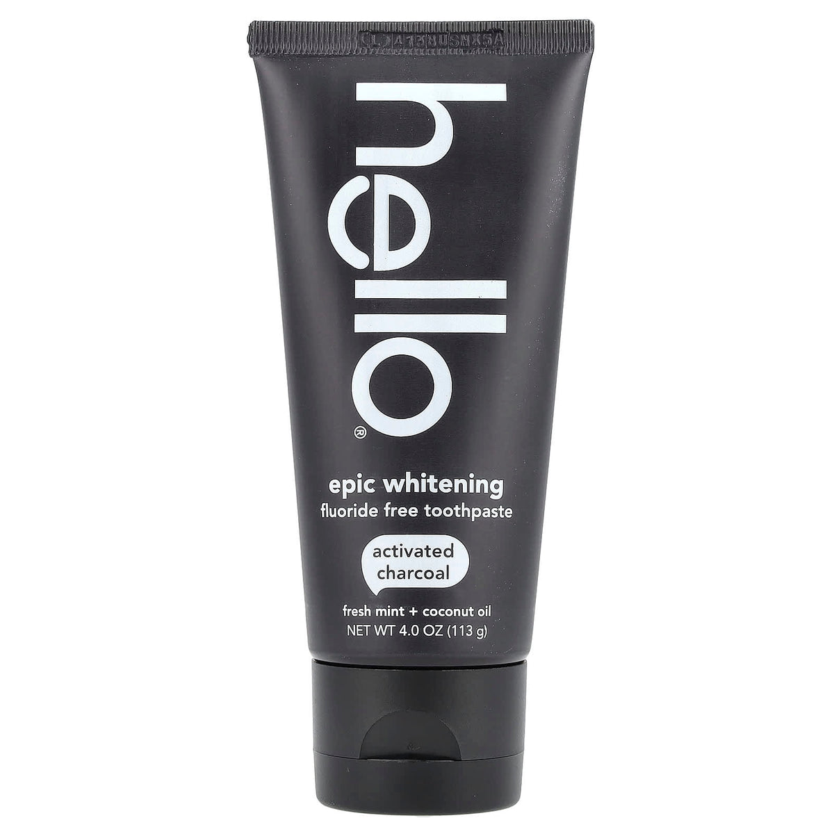 Hello Epic Whitening Charcoal Toothpaste, Fresh Mint + Coconut Oil, 113 g — product view