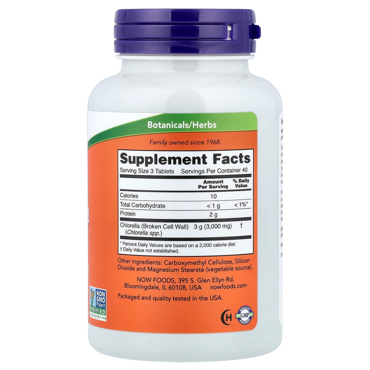 NOW Foods Chlorella, 120 Tablets (1 g per Tablet) - view 2