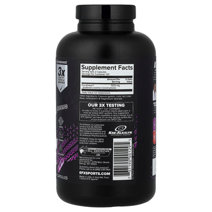EFX Sports Kre-Alkalyn EFX, 240 Capsules (750 mg per Capsule) - view 2