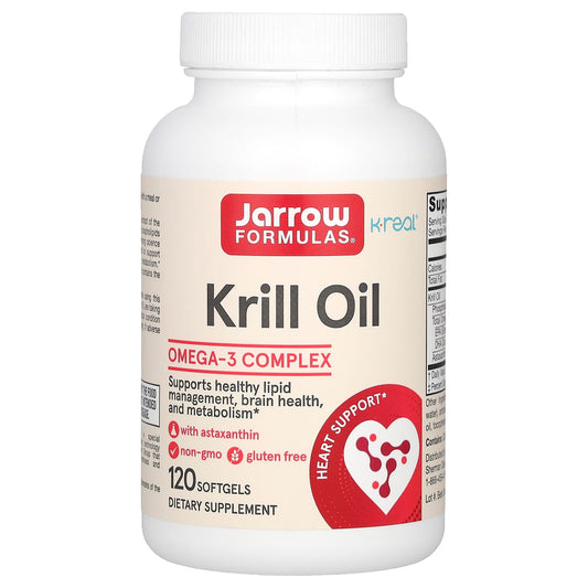 Jarrow Formulas Krill Oil, 120 Softgels (600 mg per Softgel)