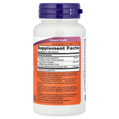 NOW Foods Pycnogenol With Acerola & Rutin, 50 Veg Capsules - view 2