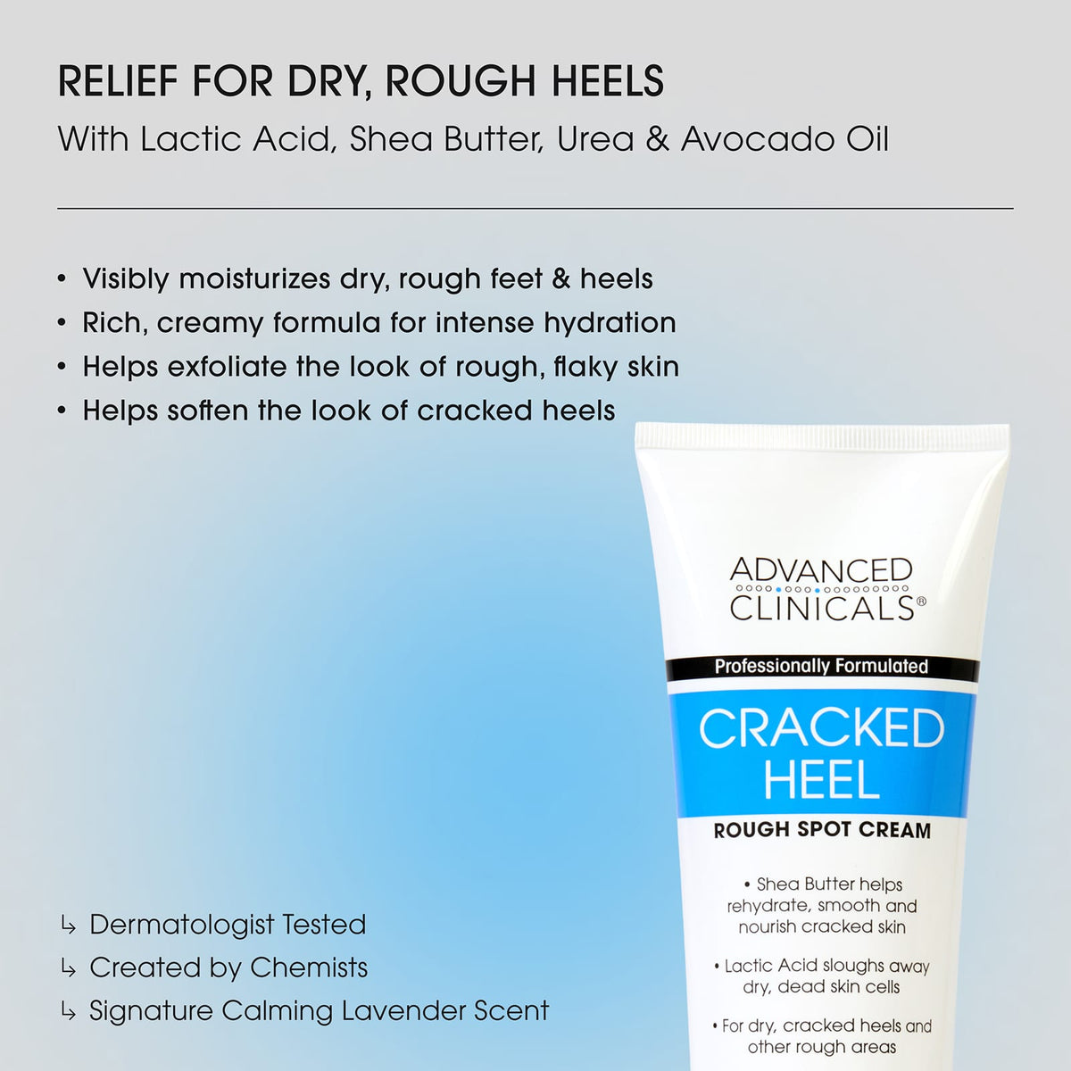 Advanced Clinicals Cracked Heel Rough Spot Cream 237 ml (8 fl oz) - view 3