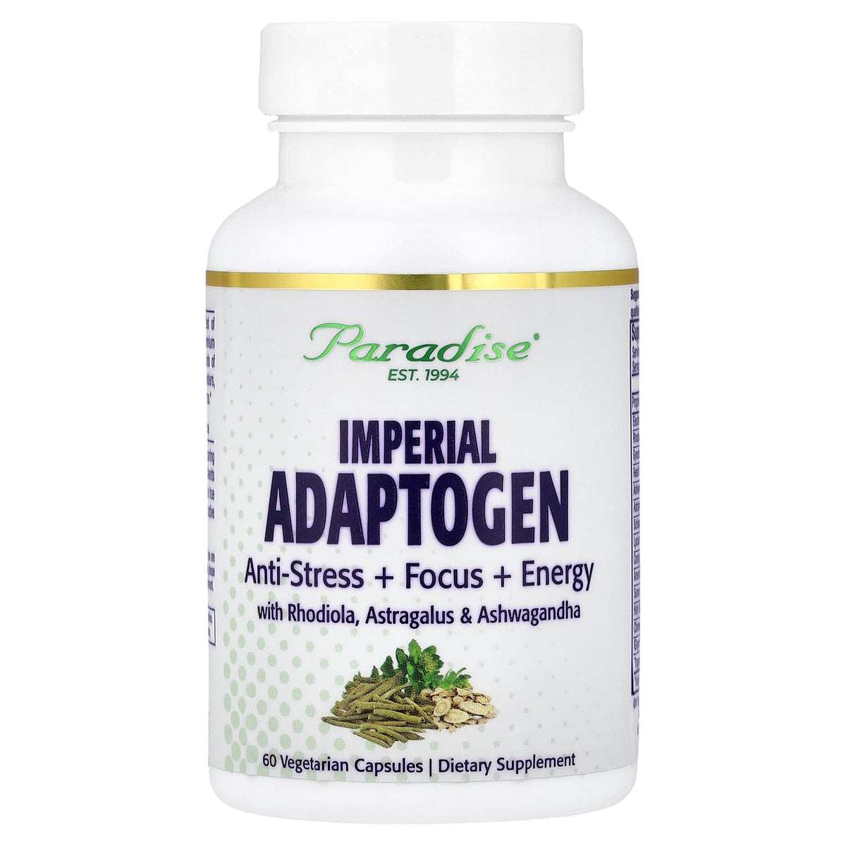 Paradise Herbs Imperial Adaptogen, 60 Vegetarian Capsules — product view