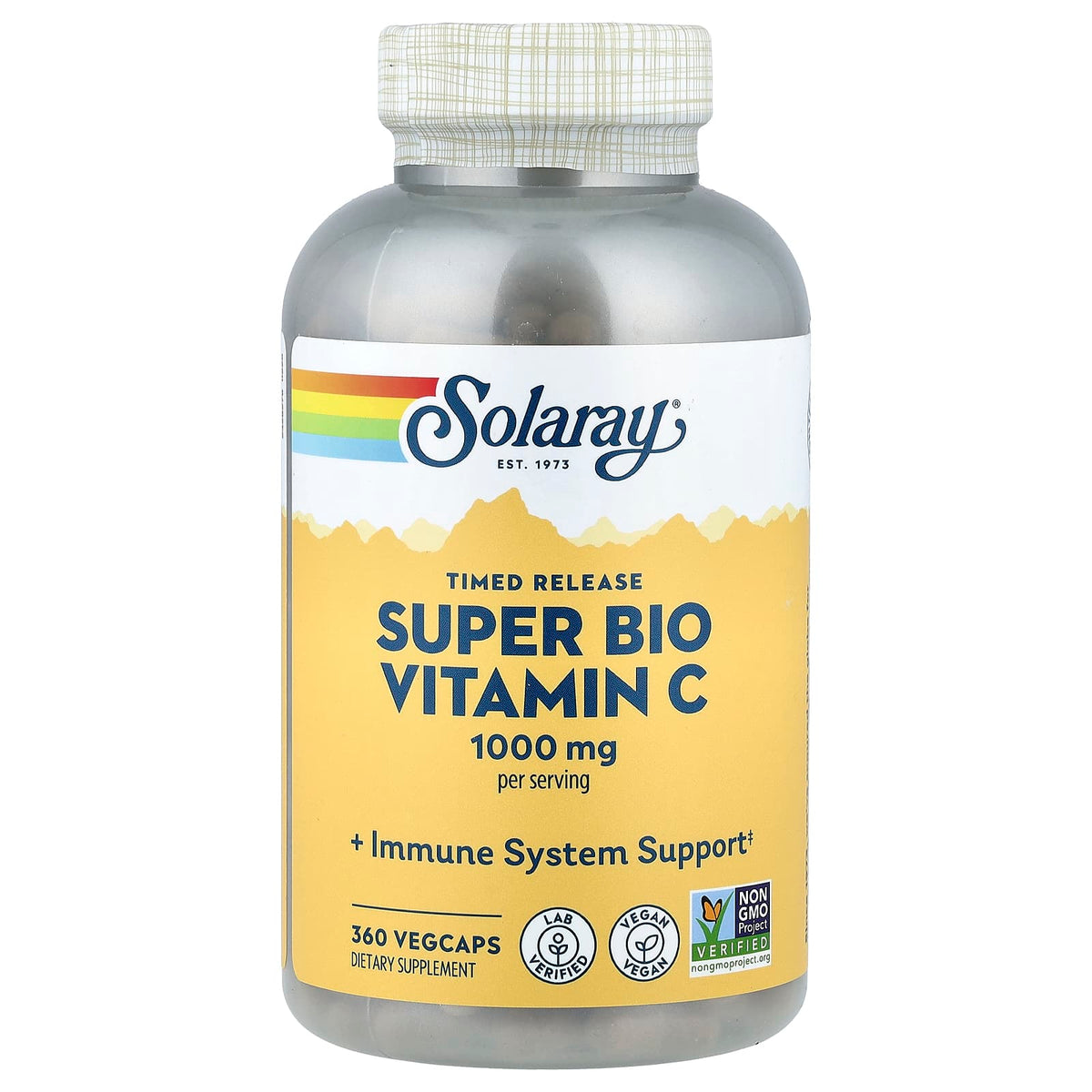 Solaray Super Bio Vitamin C, Timed Release, 360 VegCaps — product view