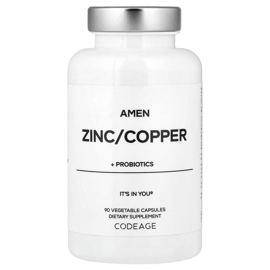 Codeage Amen Zinc/Copper + Probiotics, 90 Vegetable Capsules