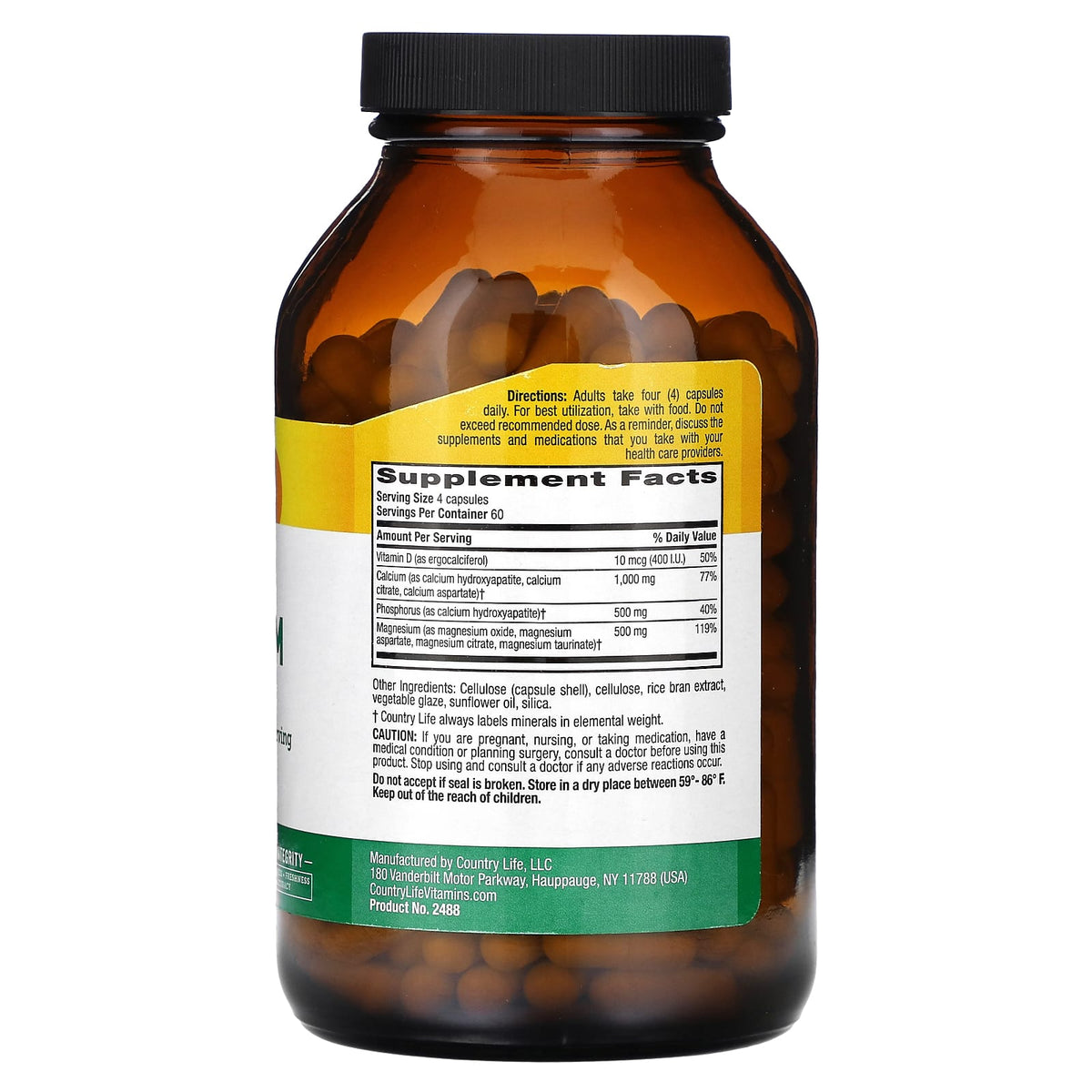 Country Life Target-Mins Calcium Magnesium with Vitamin D, 240 Vegan Capsules — alternate product view