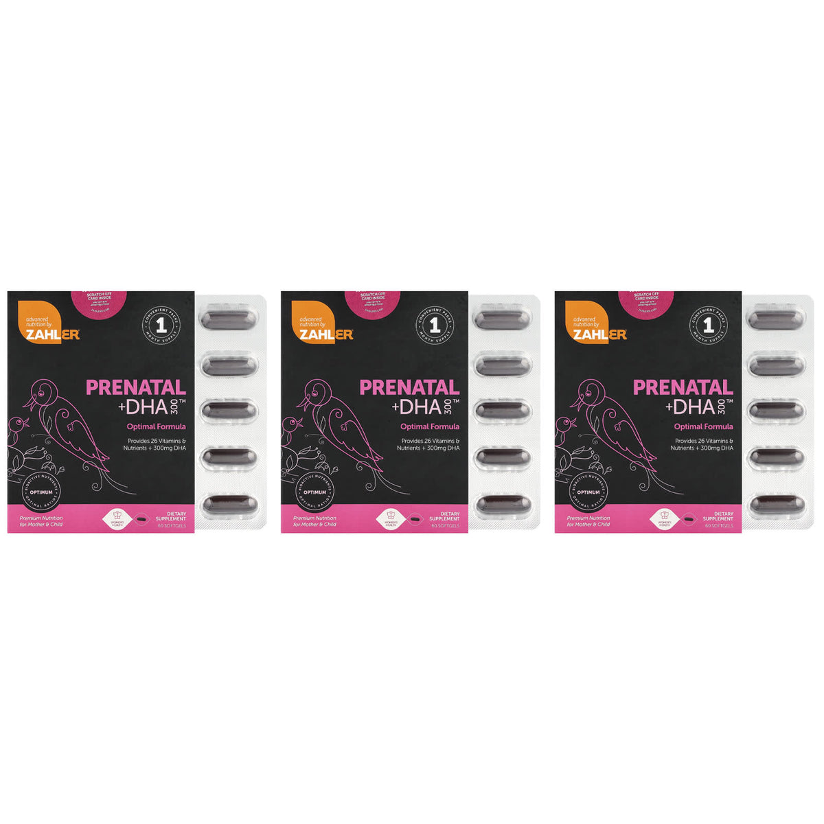 Zahler Prenatal + DHA 300, 180 Softgels - view 3