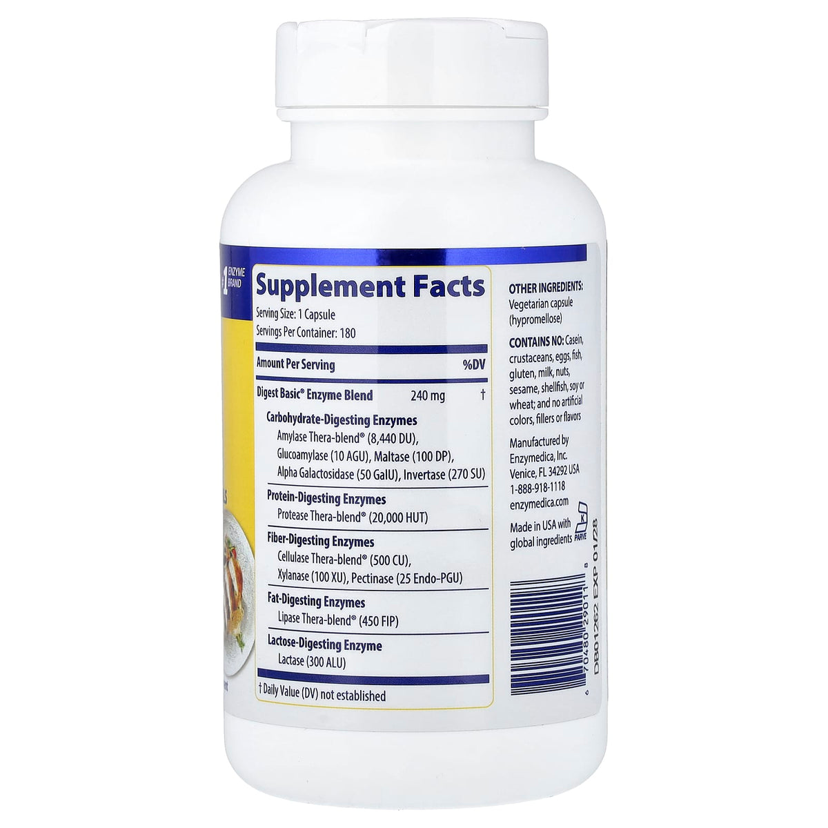 Enzymedica Digest Basic, 180 Capsules — alternate product view