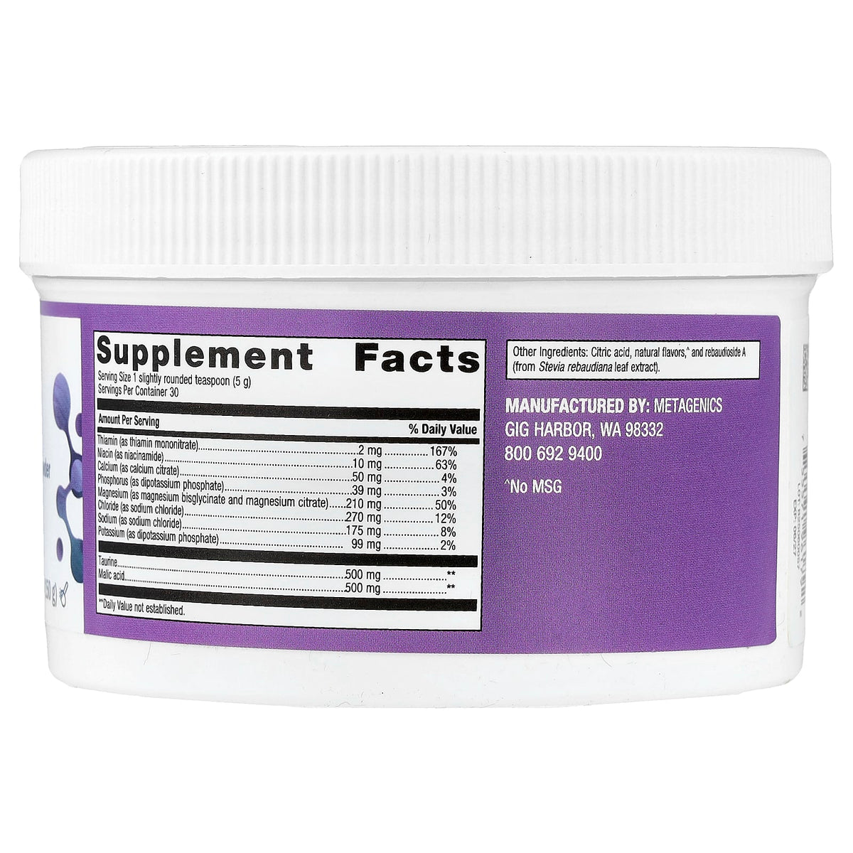 Metagenics MagActive Magnesium Powder, Strawberry Lemonade, 150 g (5.29 oz) - view 2