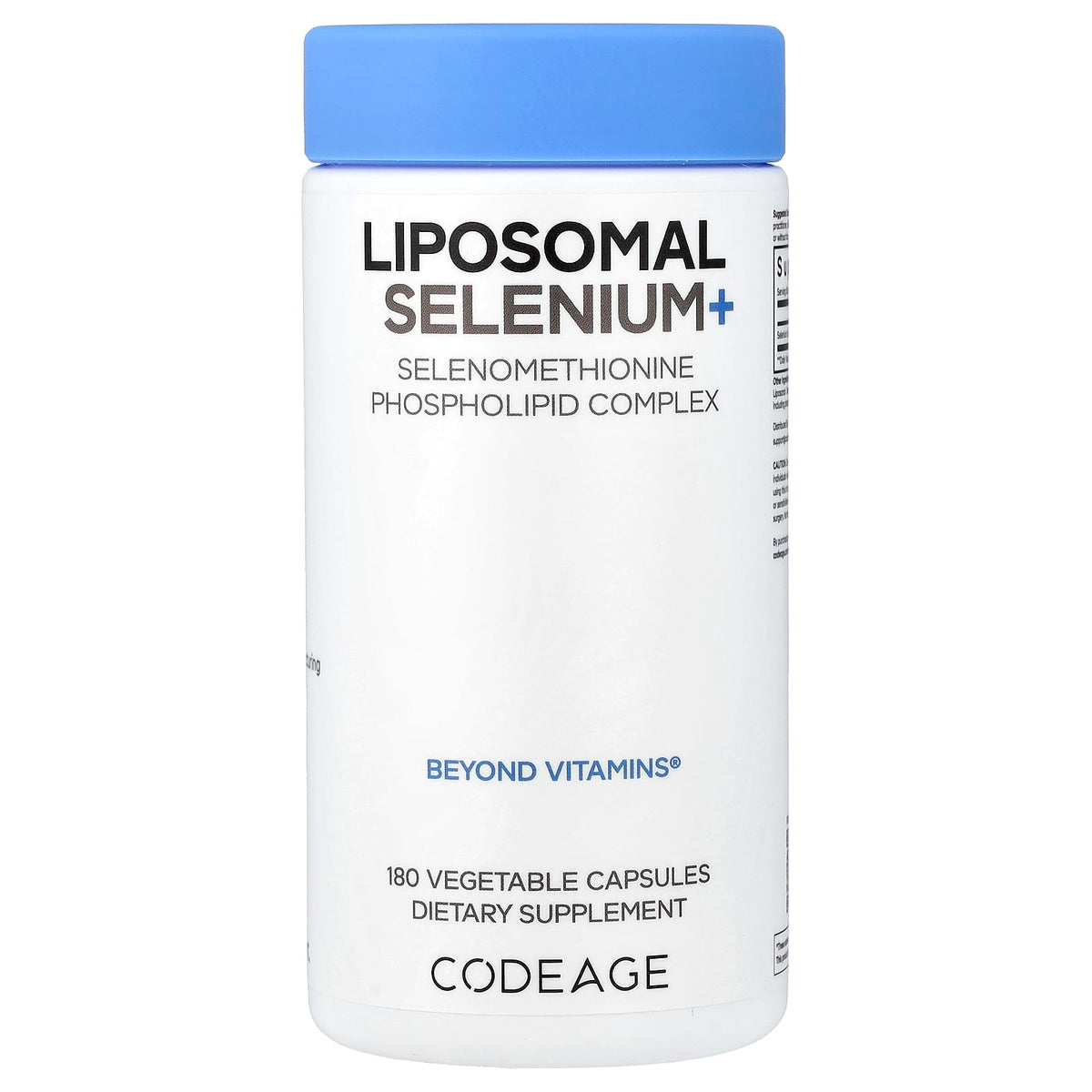 Codeage Liposomal Selenium+ 180 Vegetable Capsules (200 mcg per Capsule)