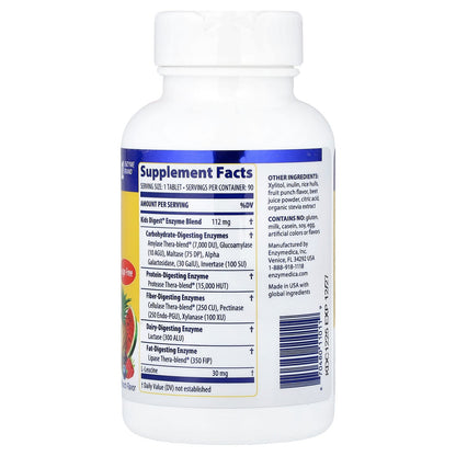 Enzymedica Kids Digest Chewable, Sugar Free, Fruit Punch, 90 Tablets - view 2