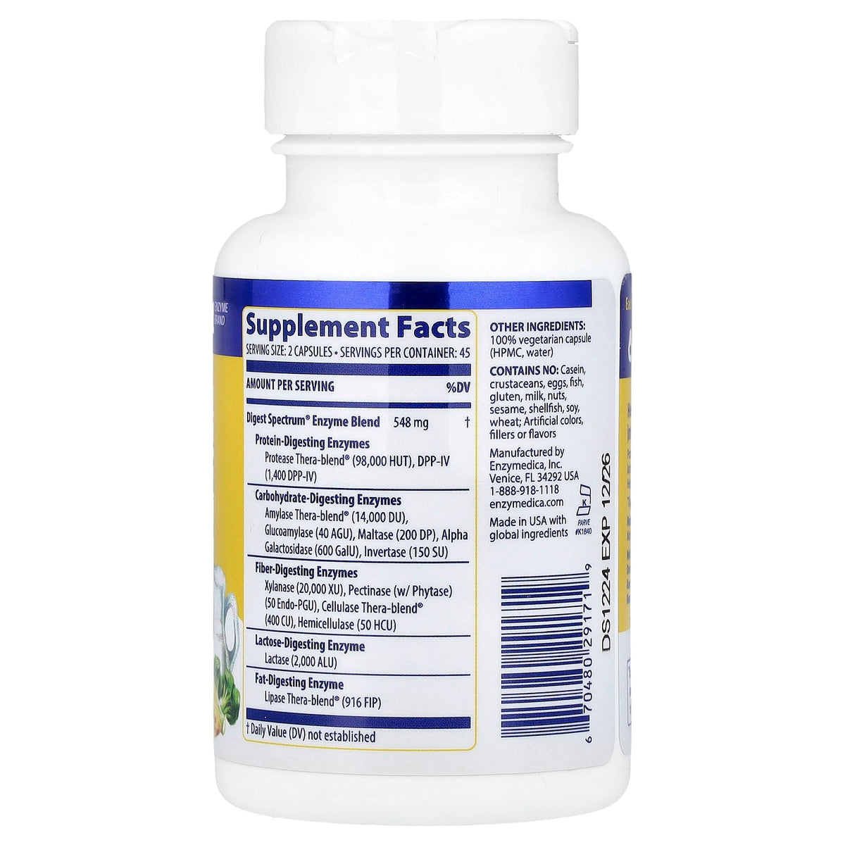 Enzymedica Digest Spectrum, 90 Capsules — alternate product view