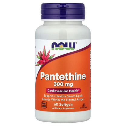 NOW Foods Pantethine 300 mg, 60 Softgels