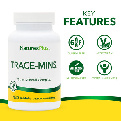 NaturesPlus Trace-Mins Trace Mineral Complex, 180 Tablets - view 3