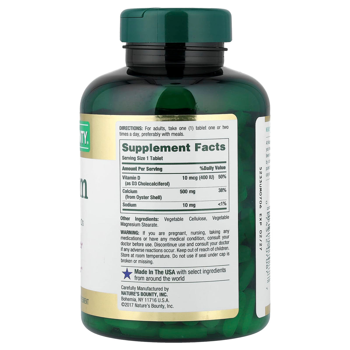 Nature's Bounty Calcium with Vitamin D3, 300 Tablets — alternate product view