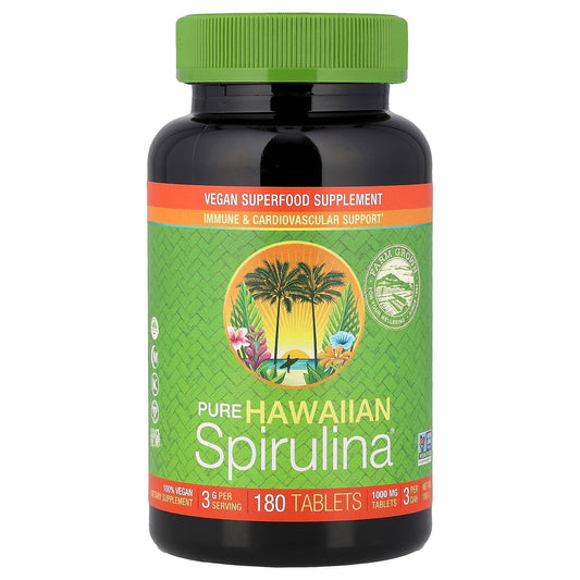 Nutrex Hawaii Pure Hawaiian Spirulina, 180 Tablets (1 g per Tablet)