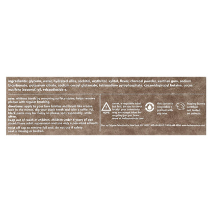 Hello Epic Whitening Charcoal Toothpaste, Fresh Mint + Coconut Oil, 113 g - view 3