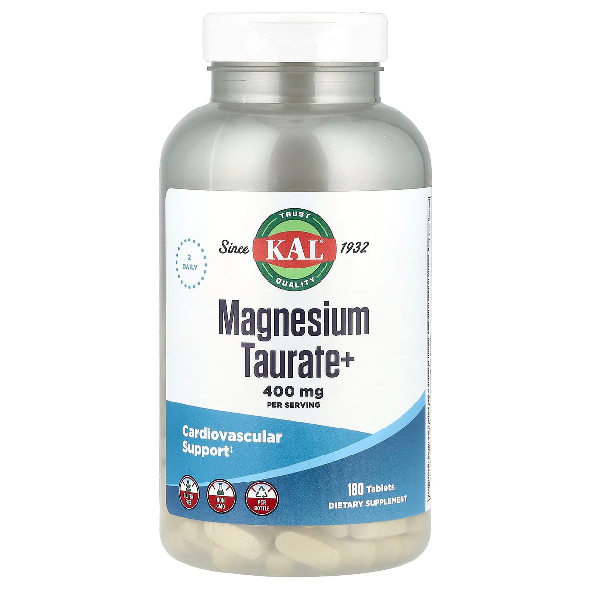 KAL Magnesium Taurate+, 180 Tablets — product view