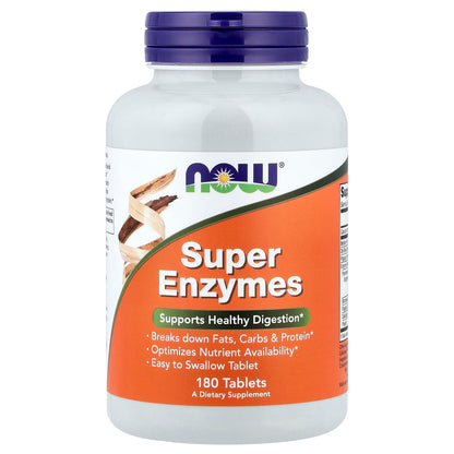 NOW Foods Super Enzymes, 180 Tablets