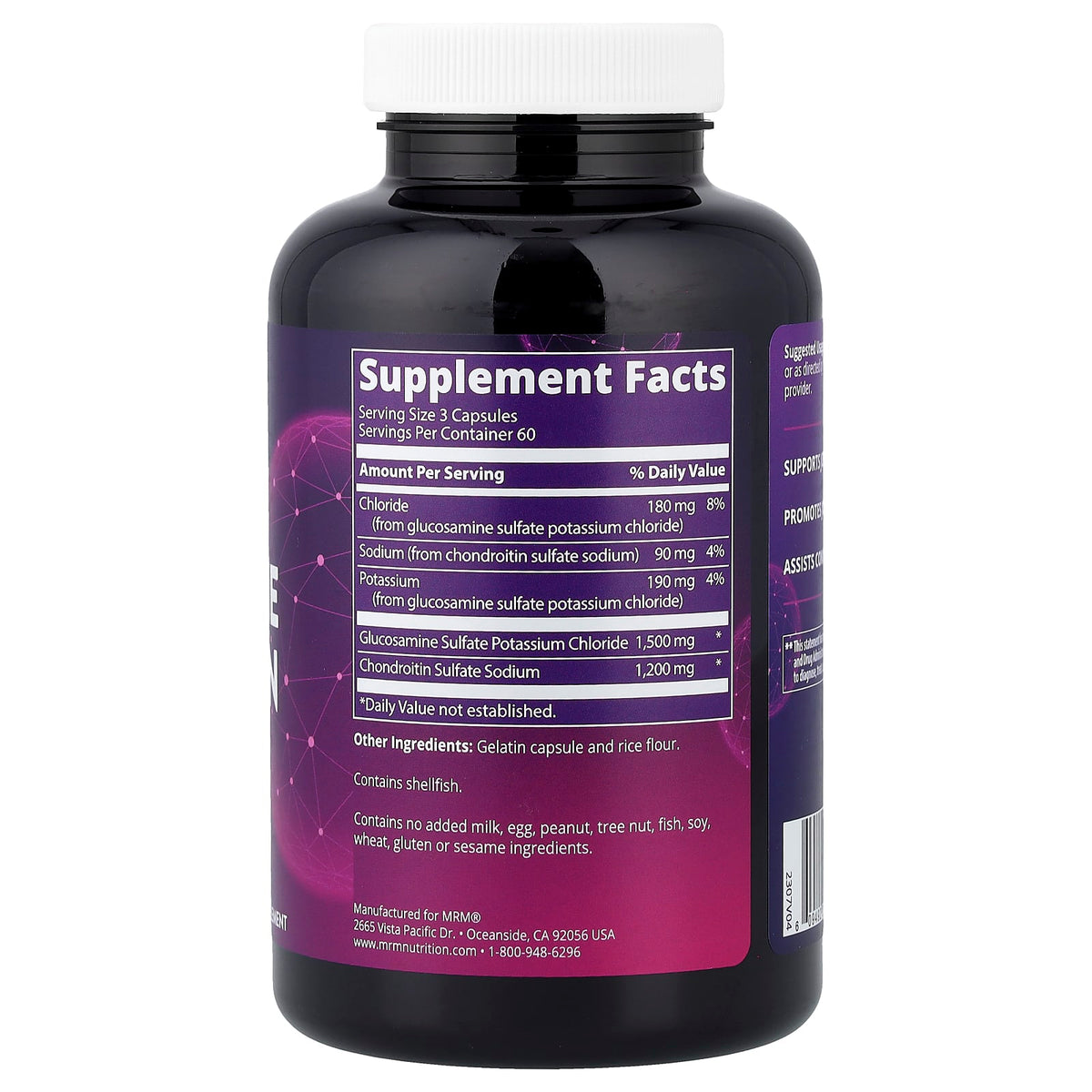 MRM Nutrition Glucosamine Chondroitin, 180 Capsules - view 2