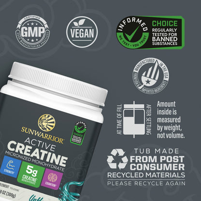 Sunwarrior Active Creatine Monohydrate Unflavoured, 300 g (10.58 oz) - view 3